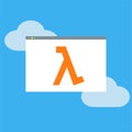 Lambda seamless. Development process. Concept vector illustration