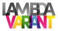 LAMBDA VARIANT Colored rainbow text