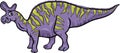 Lambeosaurus dinosaur cartoon illustration