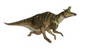 Lambeosaurus dinosaur running - 3D render