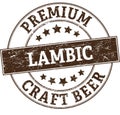 Lambic beer premium craft beer stamp