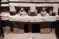 Lambityeco`s tomb, stucco portrait of a Zapotec couple