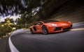 Lamborghini Aventador in Live Oak Canyon Royalty Free Stock Photo