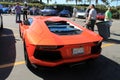 Lamborghini aventador parked at luxury hotel Royalty Free Stock Photo