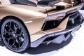 Lamborghini Aventador SVJ Roadster at Geneva International Motor Show supercar manufactured by Italian Lamborghini Royalty Free Stock Photo