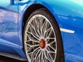 LAMBORGHINI with beautiful blue paint and pirelli tires Royalty Free Stock Photo