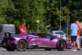 Lamborghini car crash in Riga. Royalty Free Stock Photo