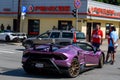 Lamborghini car crash in Riga. Royalty Free Stock Photo