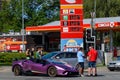 Lamborghini car crash in Riga. Royalty Free Stock Photo