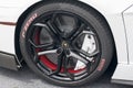 Lamborghini ceramic brakes performance racing wheels Royalty Free Stock Photo