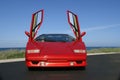 1989 Lamborghini Countach 25th Anniversary with gull-wing doors open Royalty Free Stock Photo