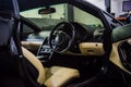 Lamborghini Gallardo interior with steering wheel on right side