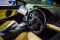 Lamborghini Gallardo interior with steering wheel on right side