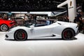 Lamborghini HuracÃ¡n LP610-4 sports car at the Geneva International Motor Show. Switzerland - March 1, 2016 Royalty Free Stock Photo