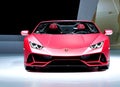 Lamborghini Huricane EVO Spider - red supercar on stage