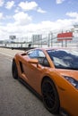 Lamborghini luxury car on a racing circuit