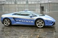Lamborghini luxury police car in Florence , Italy