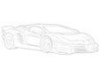 lamborghini supercar illustration silhouette Royalty Free Stock Photo