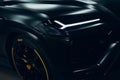 Lamborghini Urus black sport car. Sports cars matte, vinyl