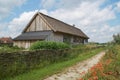 Lamdscape with an old wooden house