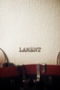 Lament concept view Royalty Free Stock Photo