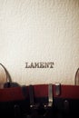 Lament concept view