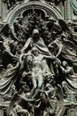 Lamentation of Christ, detail of the main bronze door of the Milan Cathedral Royalty Free Stock Photo