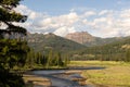 Lamer River Flows Through Valley Yellowstone National Park Royalty Free Stock Photo