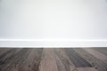 Laminate floor and white wall