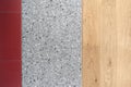 Laminate, parquet board and tiles for a warm floor Royalty Free Stock Photo