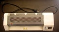 Laminator Machine isloated on Grey Background Royalty Free Stock Photo