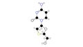 lamivudine molecule, structural chemical formula, ball-and-stick model, isolated image antiretroviral medication