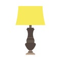 Lamp bedside light vector art isolated. Interior equipment icon front view furniture