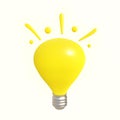 Lamp for big idea light bulb shine electricity. Royalty Free Stock Photo