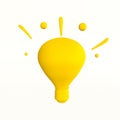 Lamp for big idea light bulb shine electricity. Royalty Free Stock Photo
