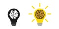 Lamp and brains - innovative lamps, ideas of the mind. Web design