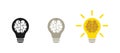 Lamp and brains - innovative lamps, ideas of the mind. Web design