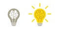 Lamp and brains - innovative lamps, ideas of the mind. Web design