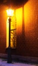 Lamp and brick wall Royalty Free Stock Photo