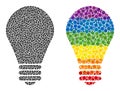 Dot Lamp Bulb Collage Icon of LGBT-Colored Spheric Dots