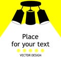 Lamp.Lamp bulb Icon.Place for your text.