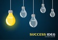 Lamp Business on sky Success modern Idea and Concept
