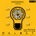 Lamp of Business Success modern design Idea and Concept Vector illustration Infographic template with icon. Royalty Free Stock Photo