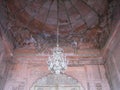 Lamp on the ceiling of the Jama Masjid Mosque in New Delhi, India Royalty Free Stock Photo
