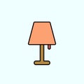 lamp color vector icon, vector illustration