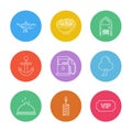 lamp , dates , mosque , anchor , petrol pump , tree , ticket , c