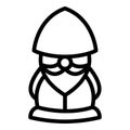 Lamp dwarf icon, outline style