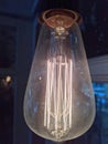 Glow of Edison lamp in the interior