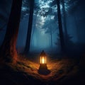 Lamp in Forrest 8K resolution Royalty Free Stock Photo