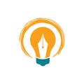 Lamp Genius Smart Creative Idea - Education Logo Symbol Royalty Free Stock Photo